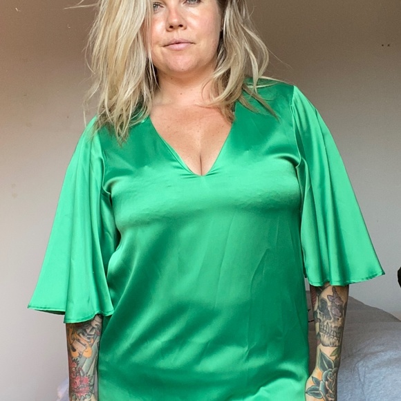 Green Zara Slip Dress - Picture 4 of 4